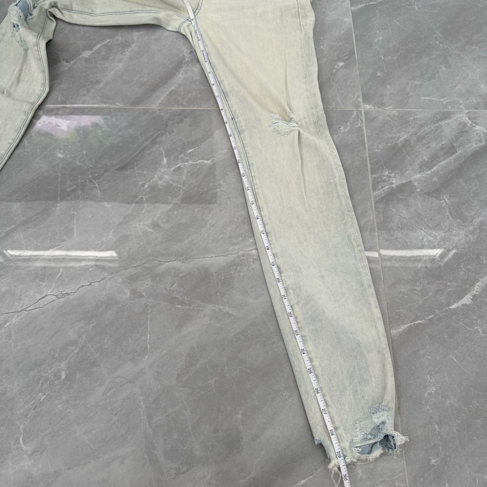 Women’s American Eagle Super Hi-Rise Distressed Light Wash Jeggings Size 4 - Picture 16 of 16